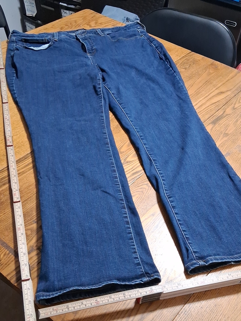 NYDJ Jeans Womens 39 x 31 BLUE BARBARA BOOTCUT FLARED Denim Used Preowned